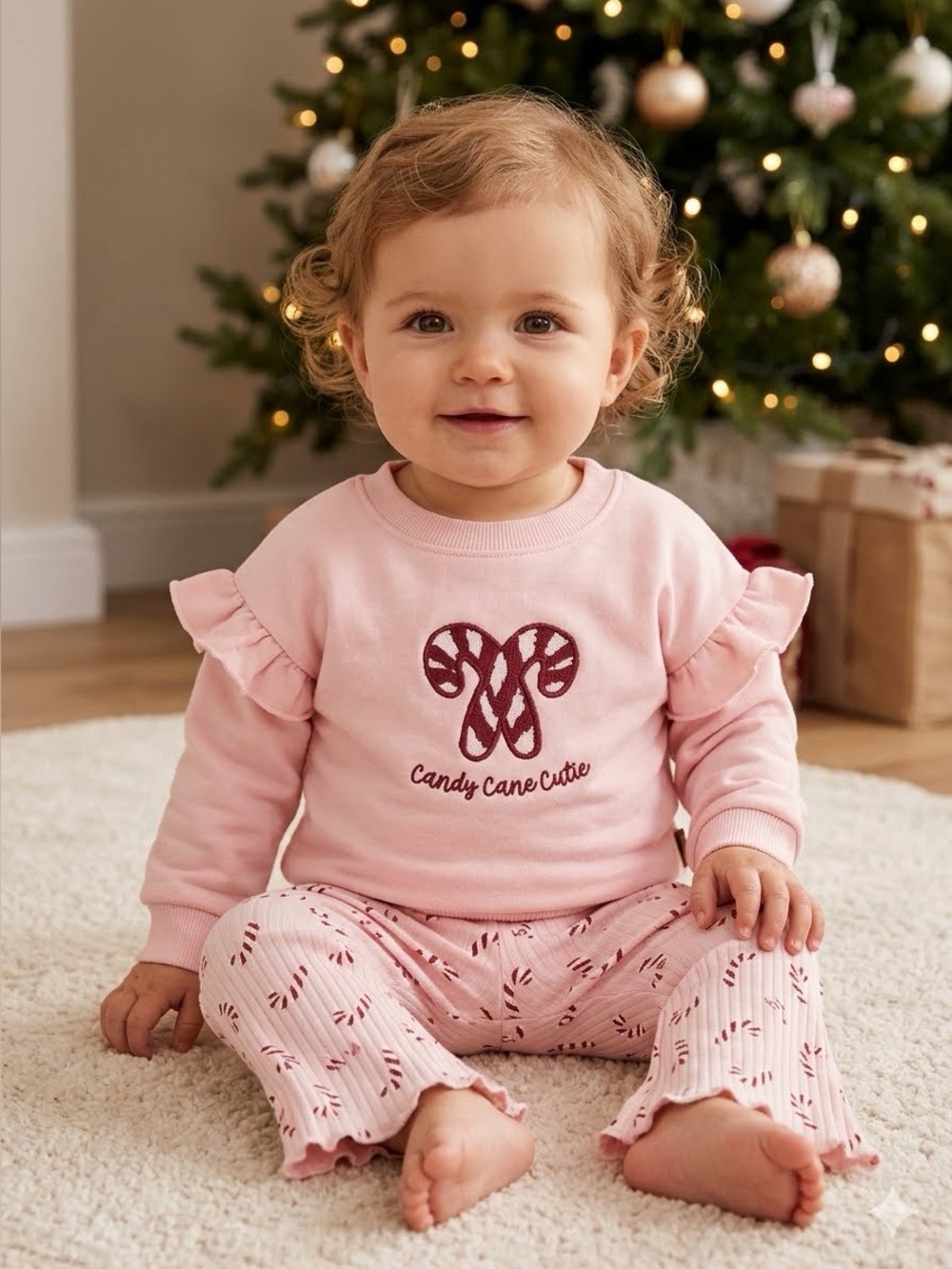 NEW Lila and Jack 2 piece candy cane set 3-6M